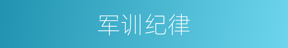 军训纪律的同义词