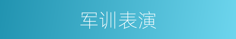 军训表演的同义词