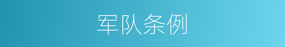 军队条例的同义词
