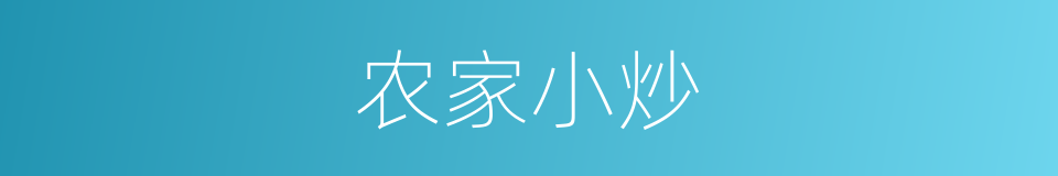 农家小炒的同义词