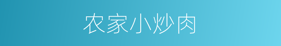 农家小炒肉的同义词