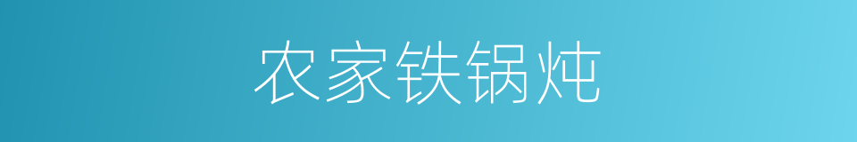 农家铁锅炖的同义词