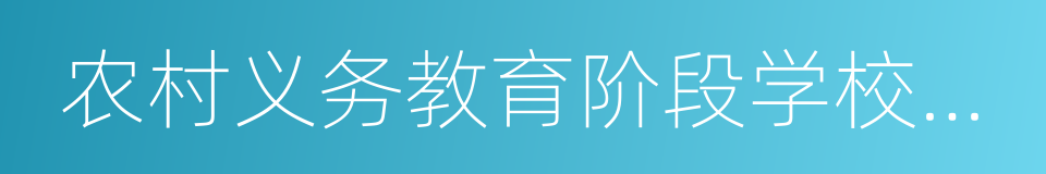 农村义务教育阶段学校教师特设岗位的同义词