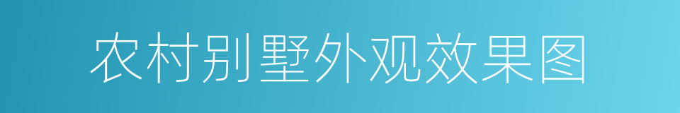 农村别墅外观效果图的同义词