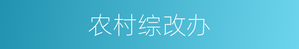 农村综改办的同义词