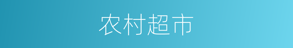 农村超市的同义词