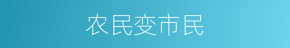 农民变市民的同义词