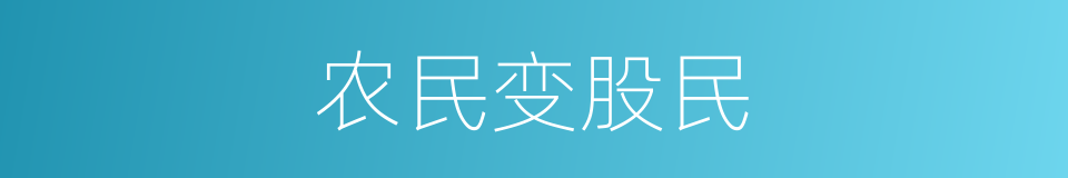 农民变股民的同义词