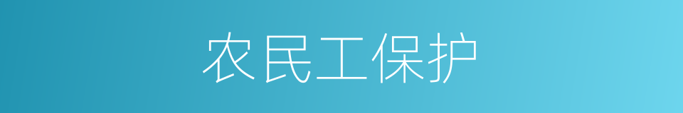 农民工保护的同义词