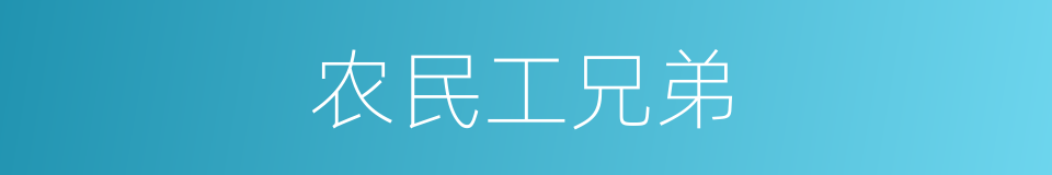 农民工兄弟的同义词