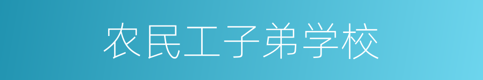 农民工子弟学校的同义词