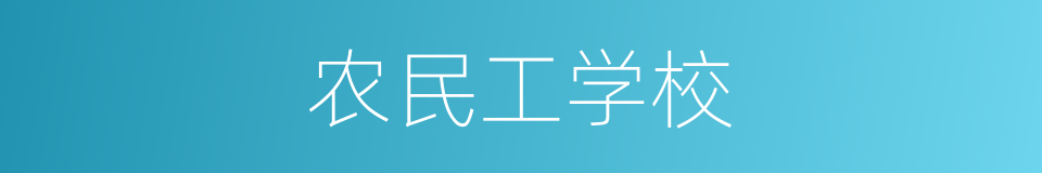 农民工学校的同义词