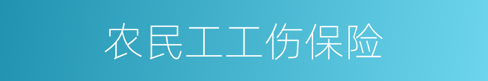 农民工工伤保险的同义词