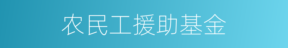 农民工援助基金的同义词