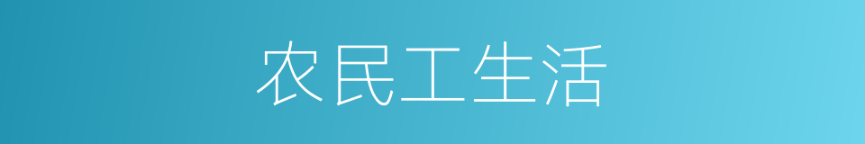 农民工生活的同义词