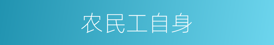 农民工自身的同义词