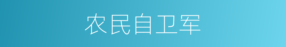 农民自卫军的同义词