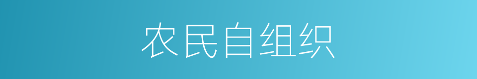 农民自组织的同义词