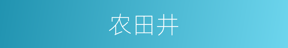 农田井的同义词