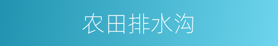 农田排水沟的同义词