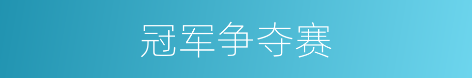 冠军争夺赛的同义词