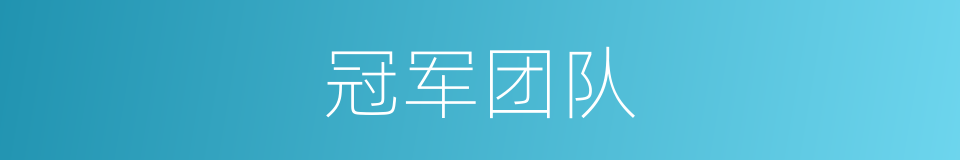 冠军团队的同义词