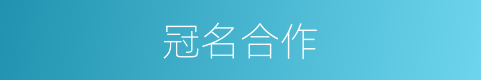 冠名合作的同义词