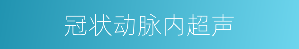 冠状动脉内超声的同义词