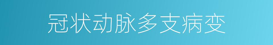 冠状动脉多支病变的同义词