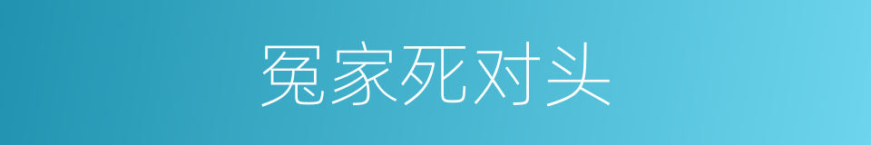 冤家死对头的同义词