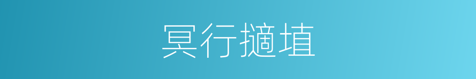 冥行擿埴的意思