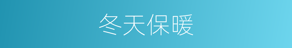 冬天保暖的同义词