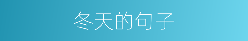 冬天的句子的同义词