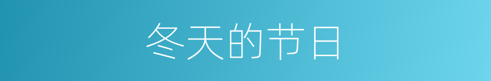 冬天的节日的同义词