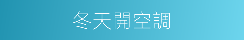 冬天開空調的同義詞