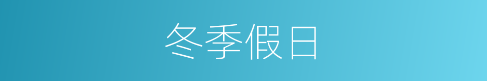 冬季假日的同义词