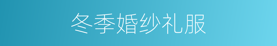冬季婚纱礼服的同义词