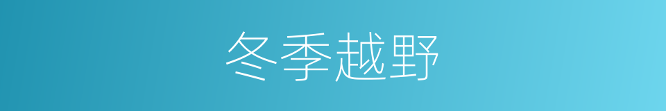 冬季越野的同义词