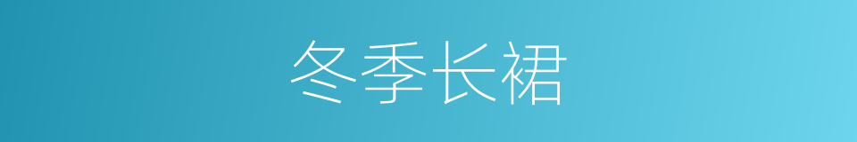 冬季长裙的同义词