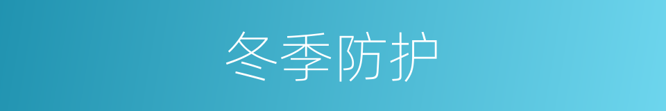 冬季防护的同义词