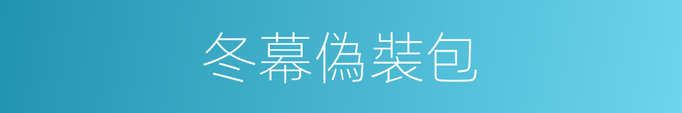 冬幕偽裝包的同義詞