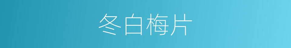 冬白梅片的同义词