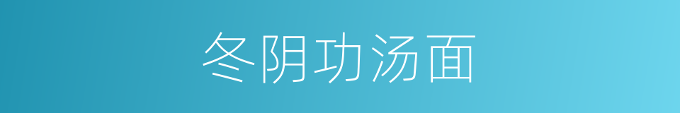 冬阴功汤面的同义词