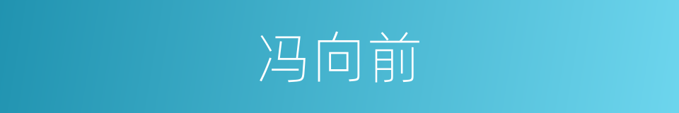 冯向前的同义词