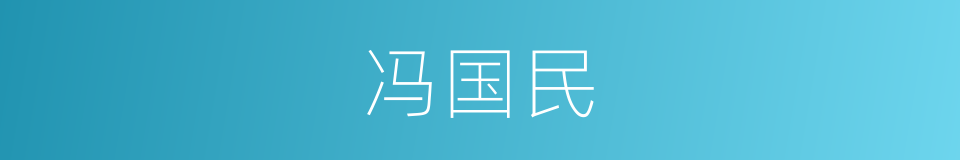 冯国民的同义词