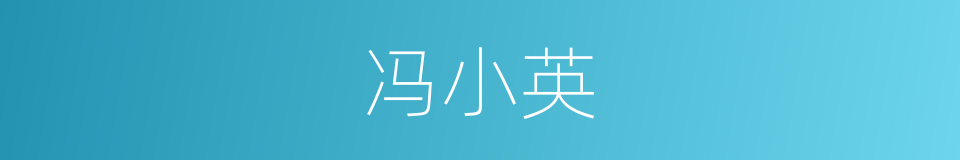 冯小英的同义词