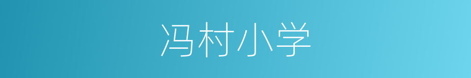 冯村小学的同义词