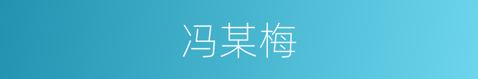 冯某梅的同义词