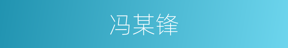 冯某锋的同义词
