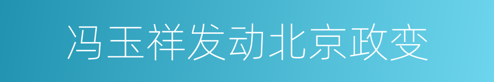 冯玉祥发动北京政变的同义词